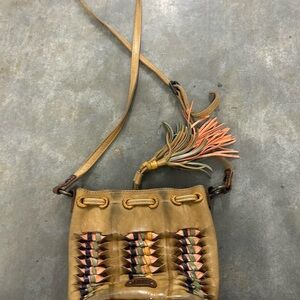 Frye Tan Leather Crossbody Bag